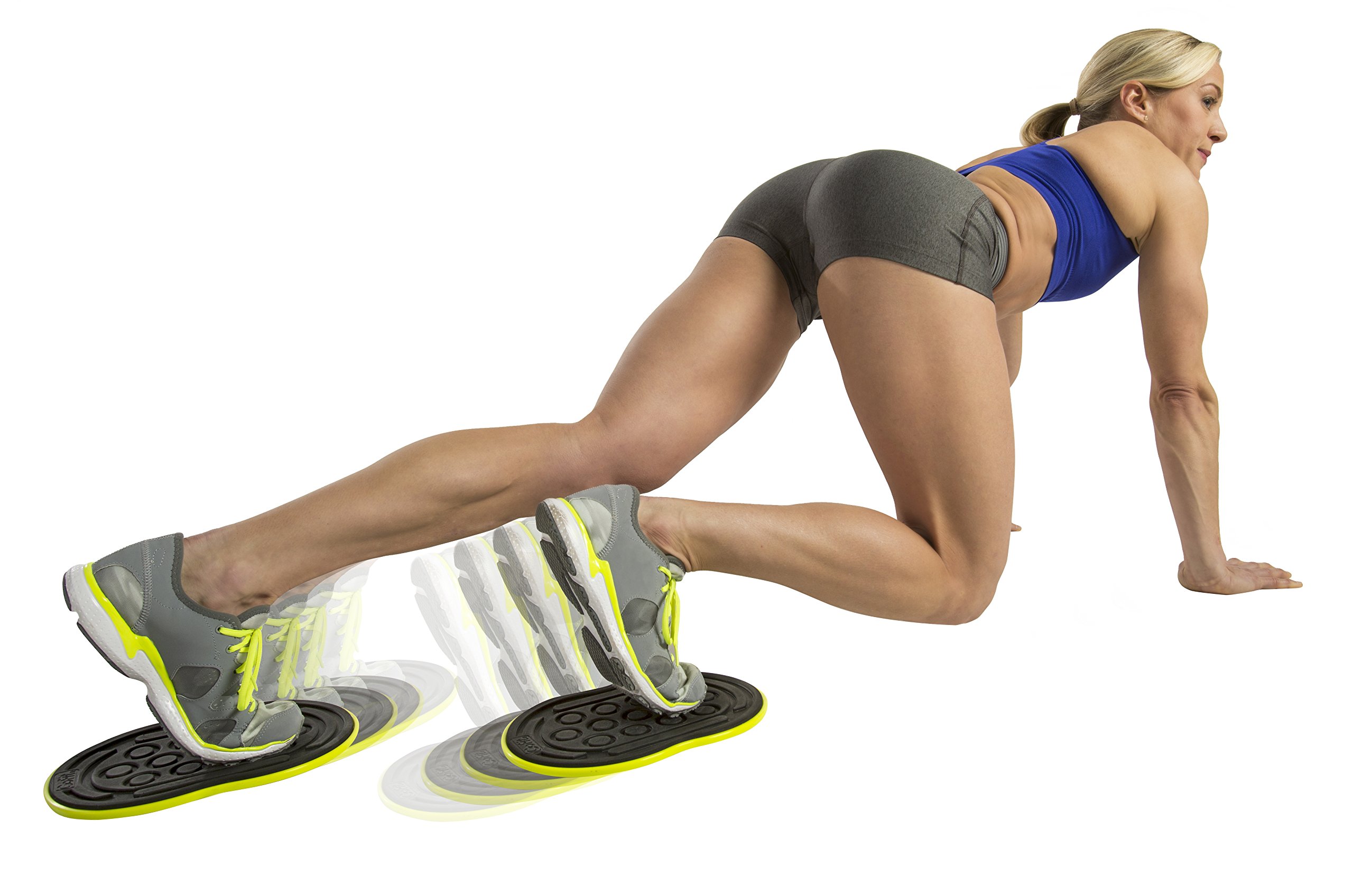 Gofit Go Slides Neon Yellow/Black Personal Training Aids (GOFGFSLDR) - Image 3