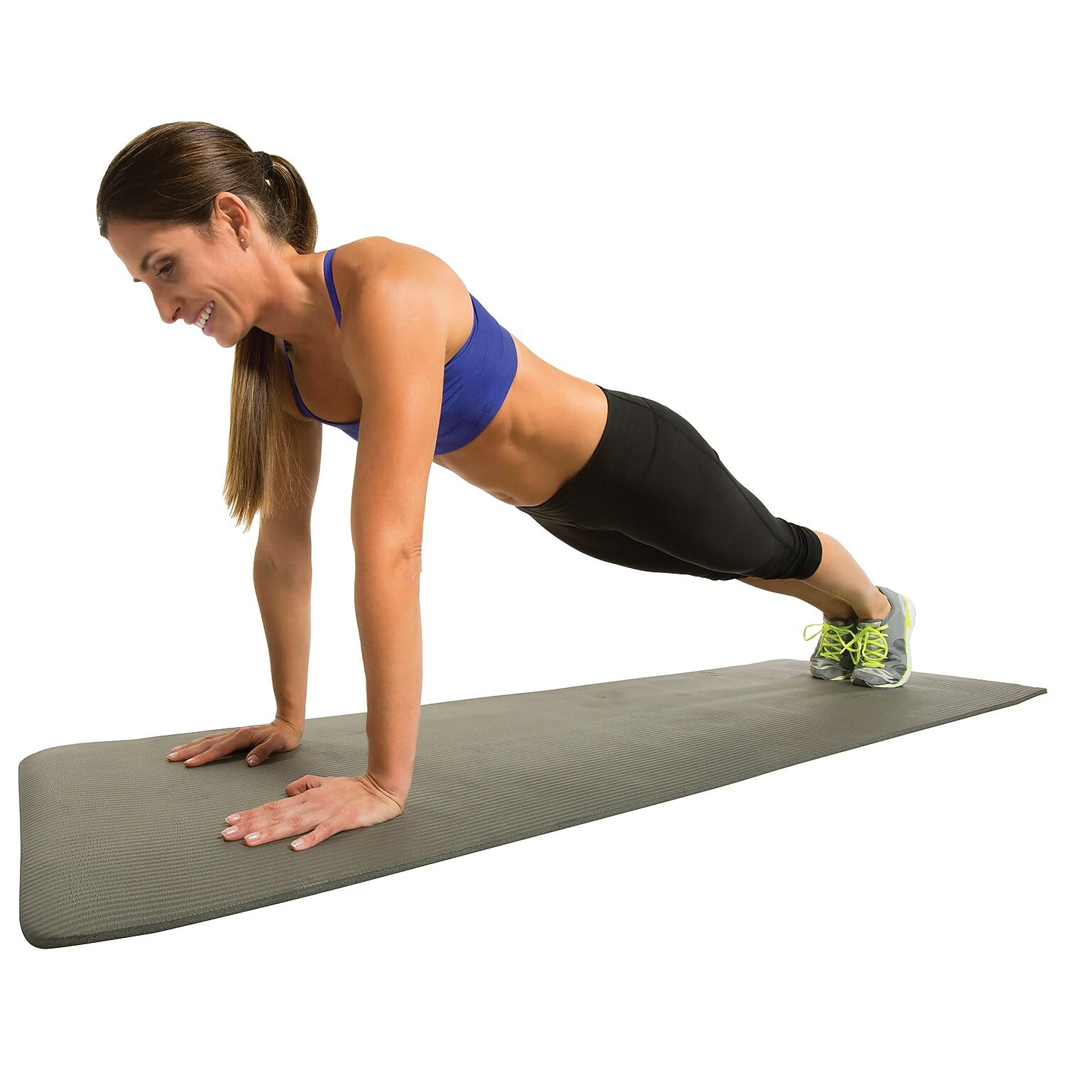 GoFit Gray 2-ft. x 6-ft. Fitness Mat with Carrying Strap, (GF-FTMAT) - Image 3