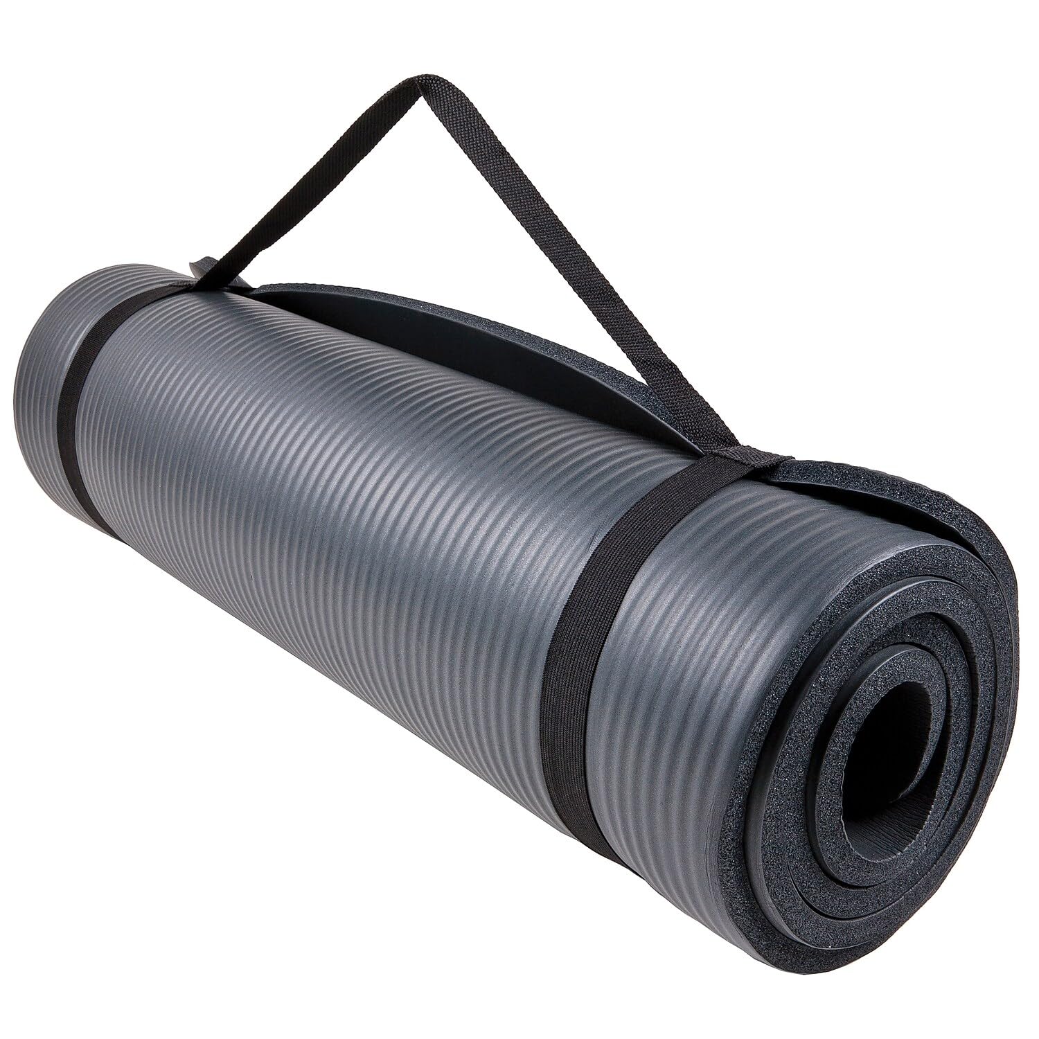 GoFit Gray 2-ft. x 6-ft. Fitness Mat with Carrying Strap, (GF-FTMAT) - Image 4