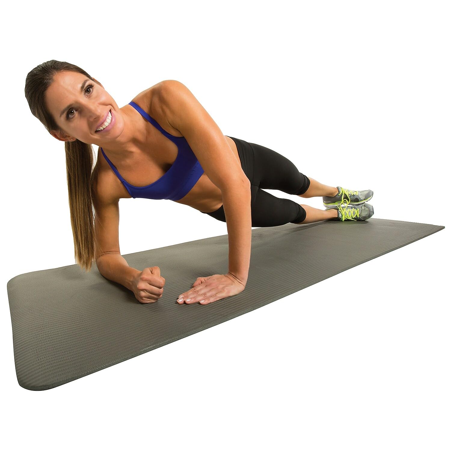 GoFit Gray 2-ft. x 6-ft. Fitness Mat with Carrying Strap, (GF-FTMAT) - Image 6