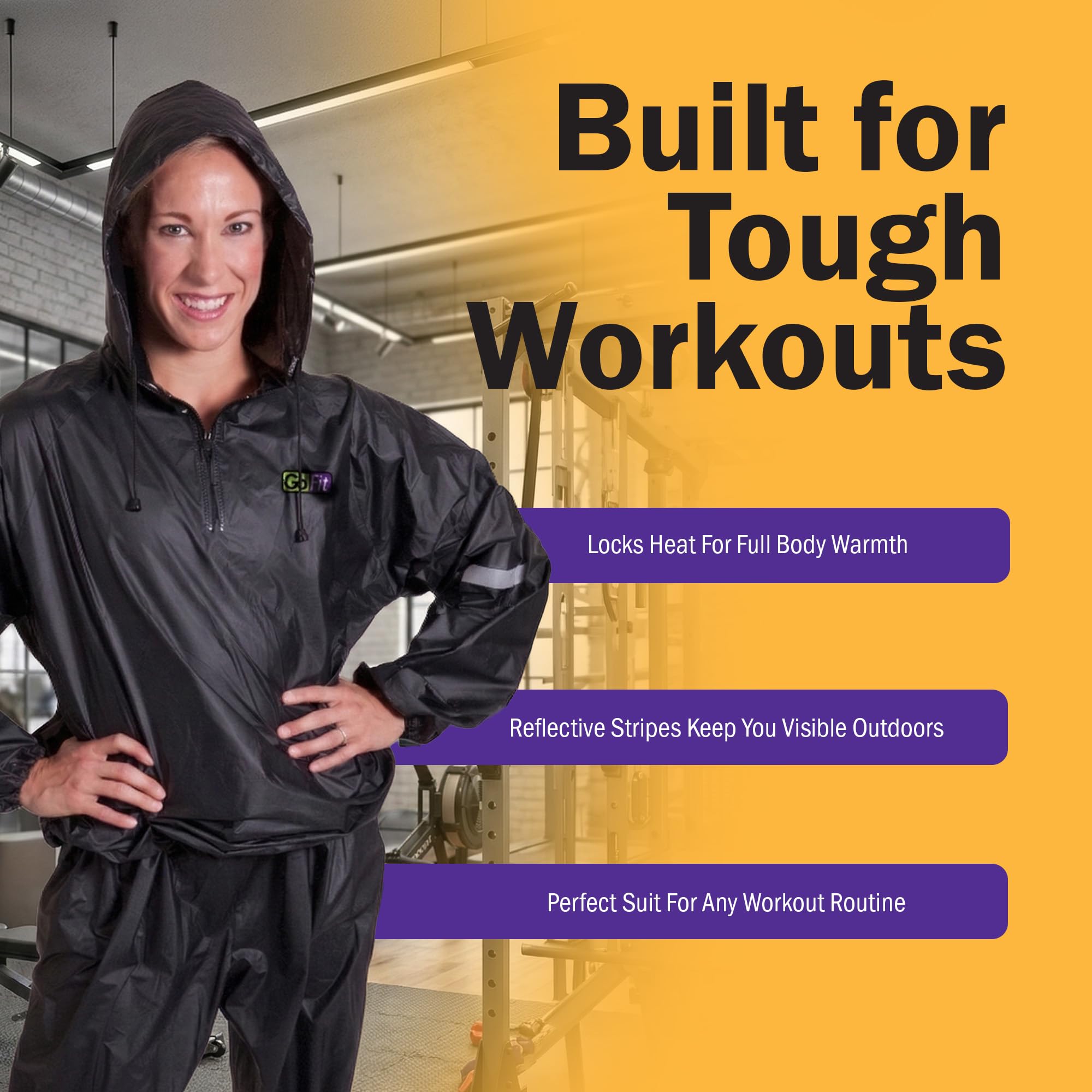 GoFit Hooded Thermal 2-Piece Training Suit - Image 3