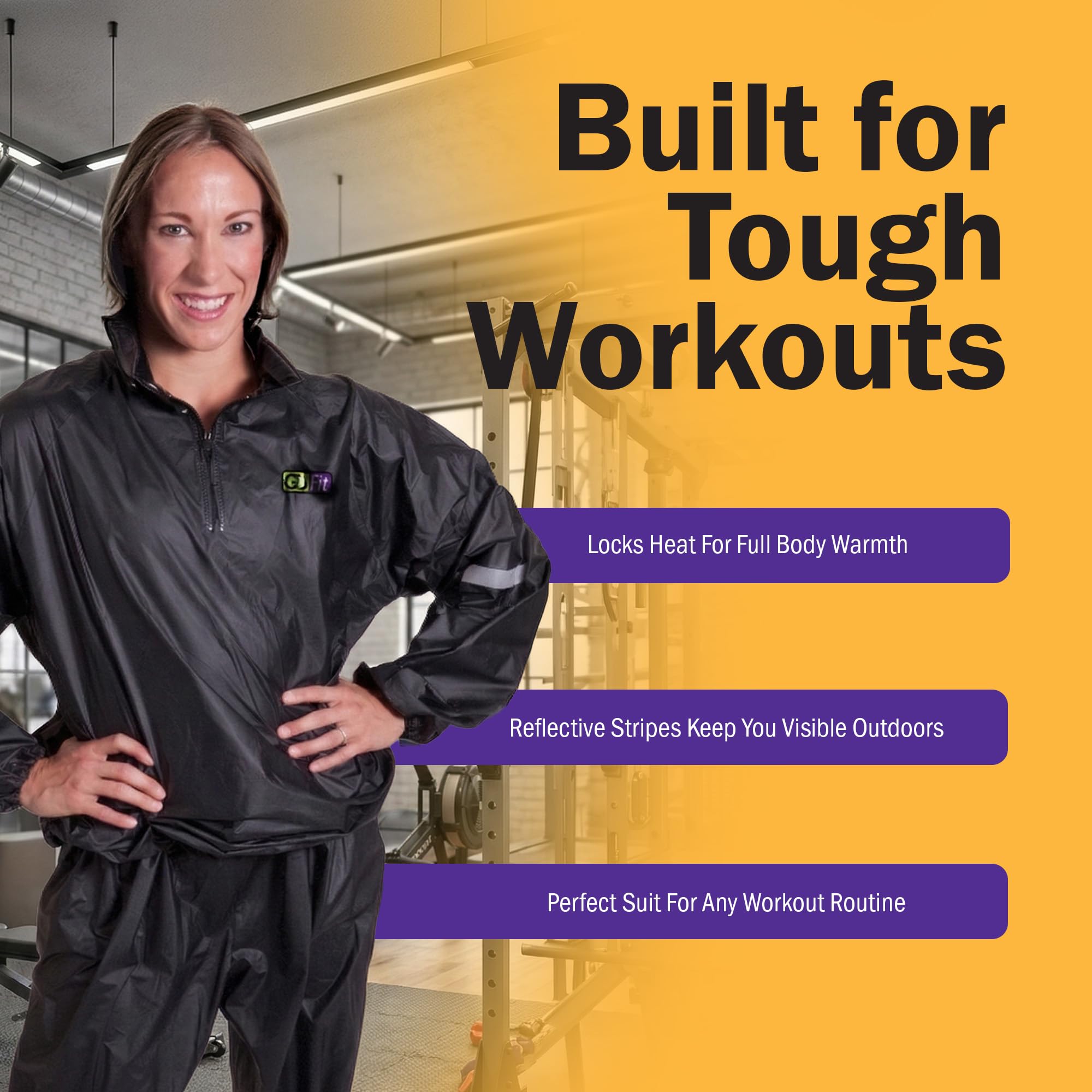 GoFit Unisex Thermal Sweat Suit - For Training, Weight Loss, and Exercise - Image 3